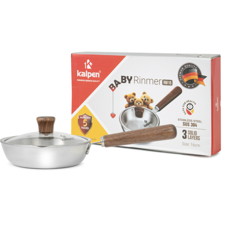 Chảo Inox 304 liền khối miệng rót Kalpen Baby Rinmer RM16