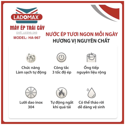 Máy ép trái cây Ladomax HA-967