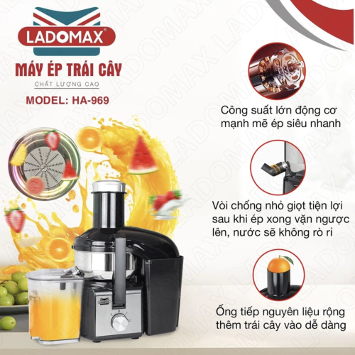 Máy ép trái cây Ladomax HA-969