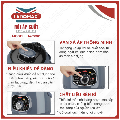 Nồi áp suất Ladomax HA-7862