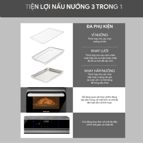 Nồi chiên không dầu hơi nước BlueStone AFB-5895
