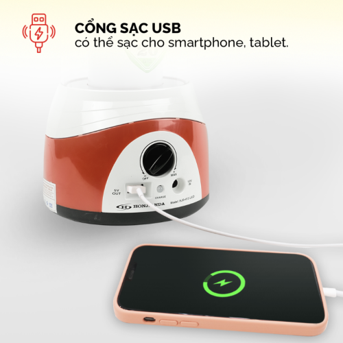 Đèn sạc Honjianda HJD-413