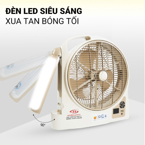 Quạt sạc Honjianda HJD-FL323 LED 1B