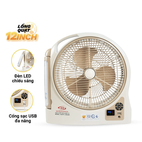 Quạt sạc Honjianda HJD-FL323 LED 2B