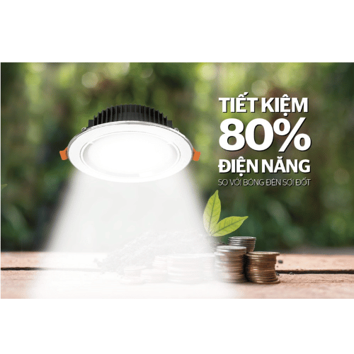 Đèn LED Downlight viền bạc 3 màu Sunhouse SHE-DL01-3/7W-VB