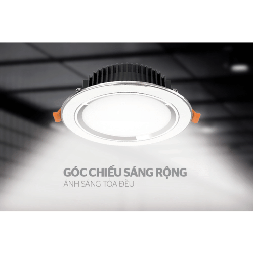 Đèn LED Downlight viền bạc 3 màu Sunhouse SHE-DL01-3/9W-VB