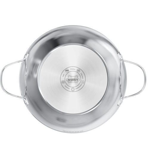 Chảo xào inox liền khối Sunhouse Healthy IN28M12