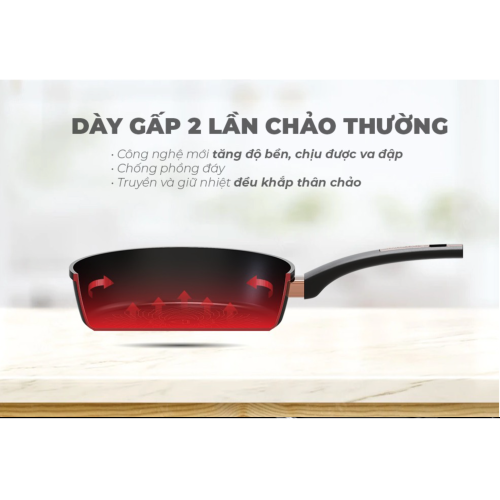 Chảo nhôm chống dính đáy từ Sunhouse ST30B