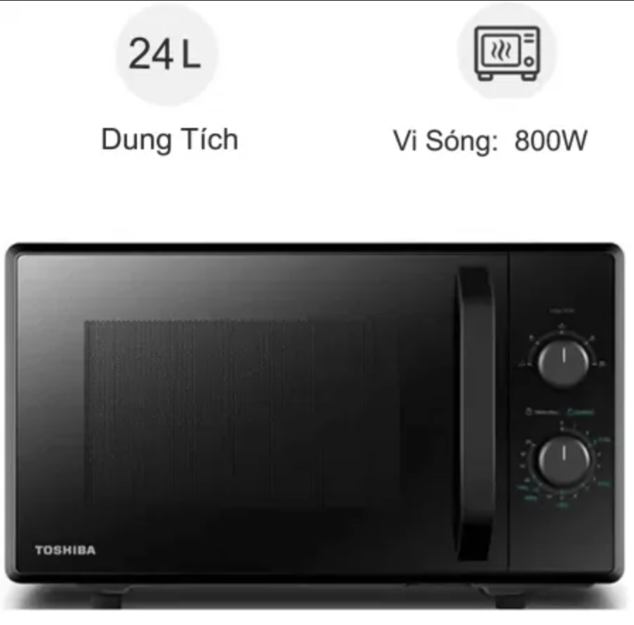 Lò Vi Sóng Cơ Toshiba 24 Lít MW2-MM24PC(BK)