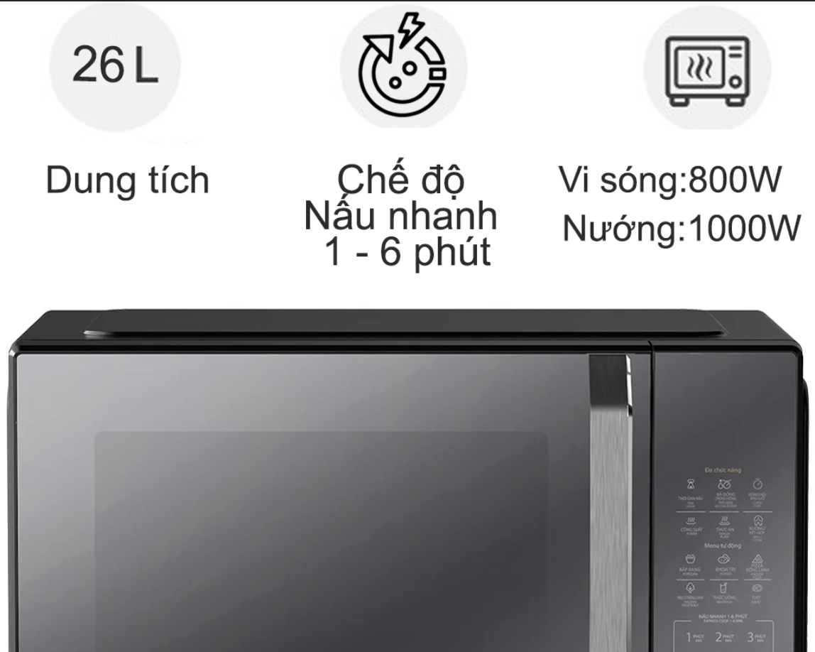 Lò Vi Sóng Điện Tử Có Nướng Toshiba MW3-EG26PE(BM)VN