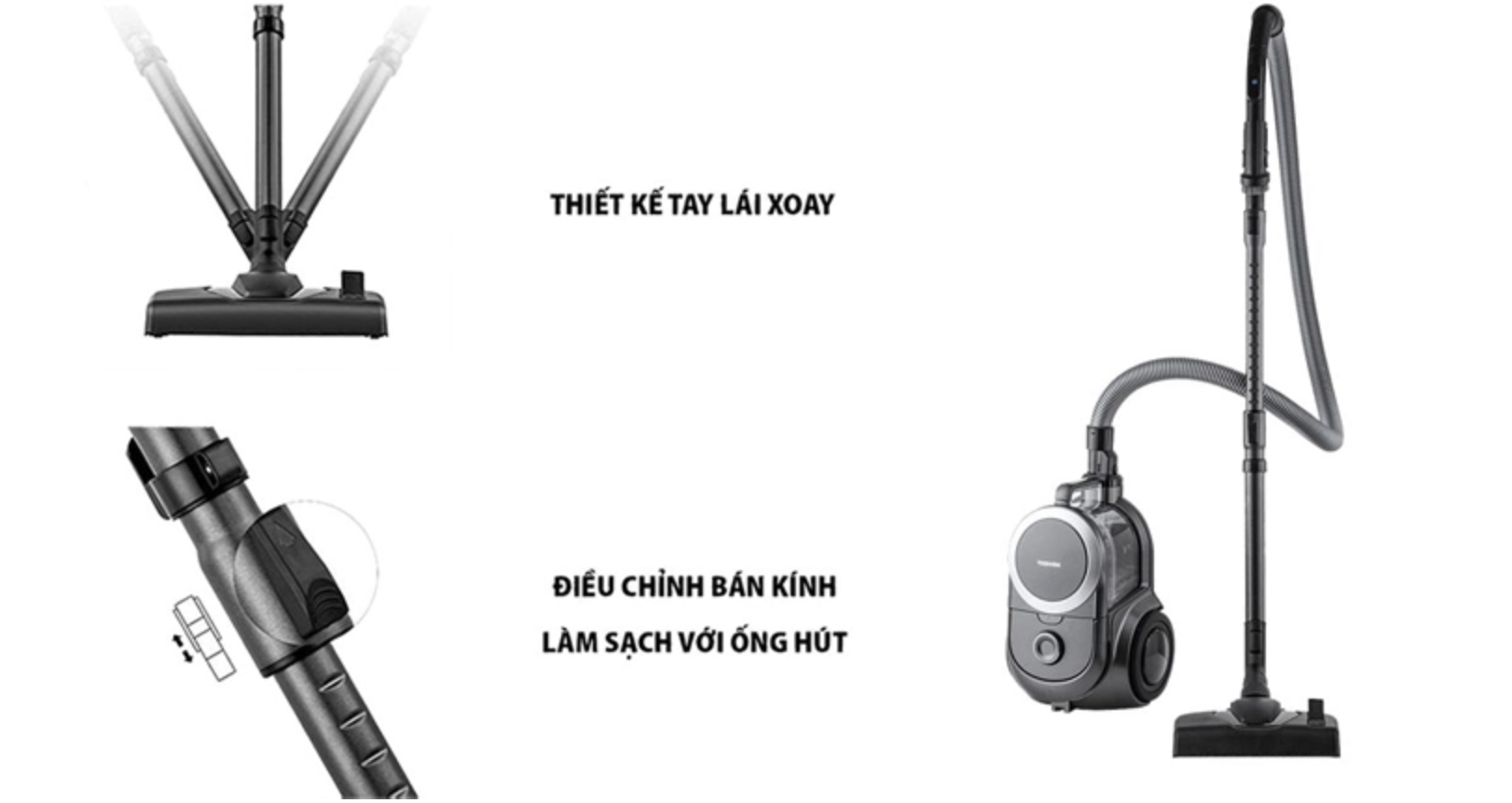 Máy Hút Bụi Dạng Hộp Toshiba VC-BL160F(K)