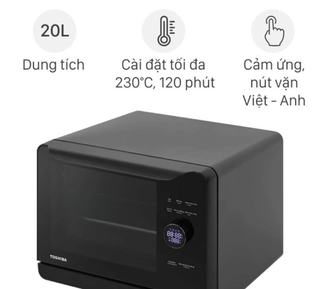 Lò Hấp Nướng Thông Minh Toshiba 20 Lít MS3-STQ20SE(BK)