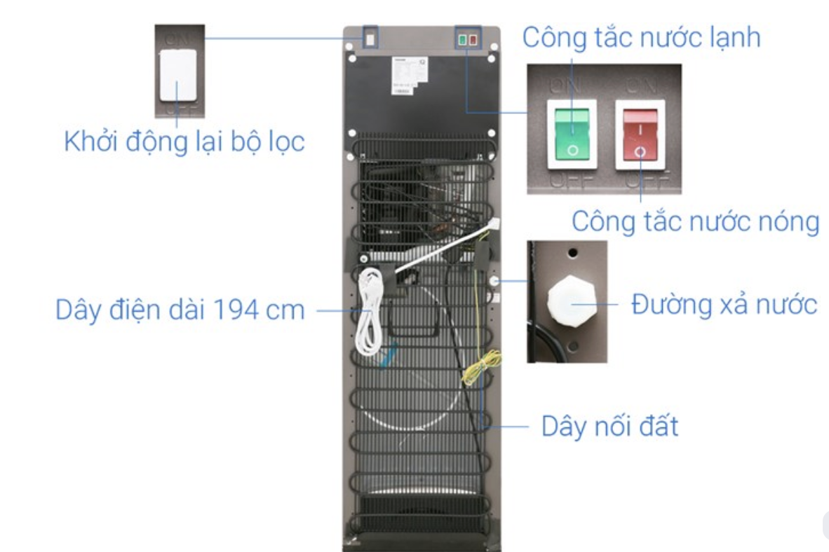 Cây Nước Nóng Lạnh Hút Bình Toshiba RWF-W1830UVBV(T)