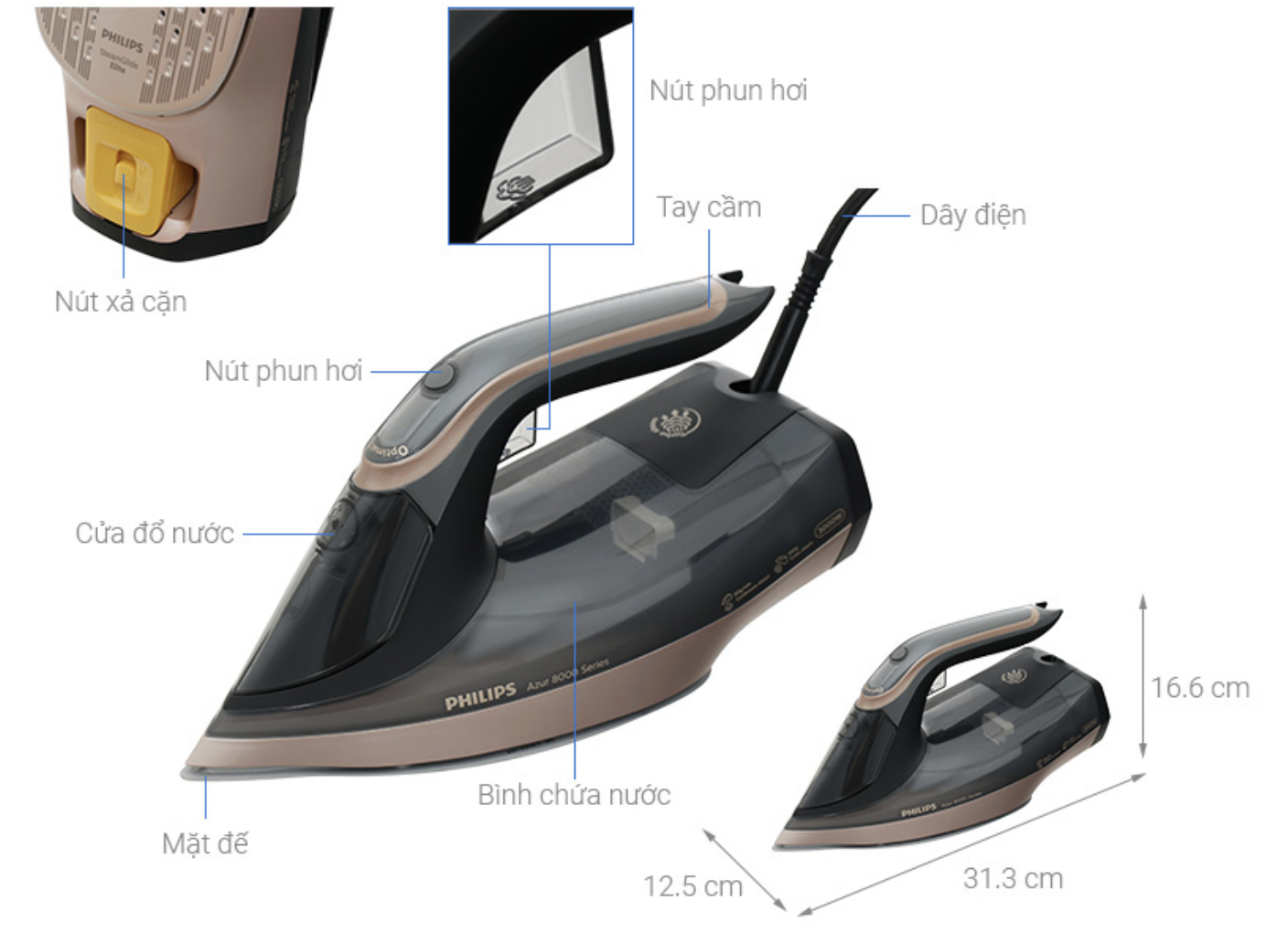 Bàn Ủi Hơi Nước Philips DST8041/80