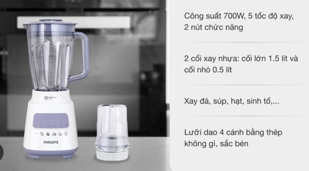 Máy Xay Sinh Tố Đa Năng Philips HR2221/00