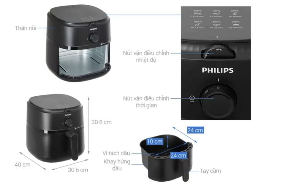 Nồi Chiên Không Dầu Philips NA120/00