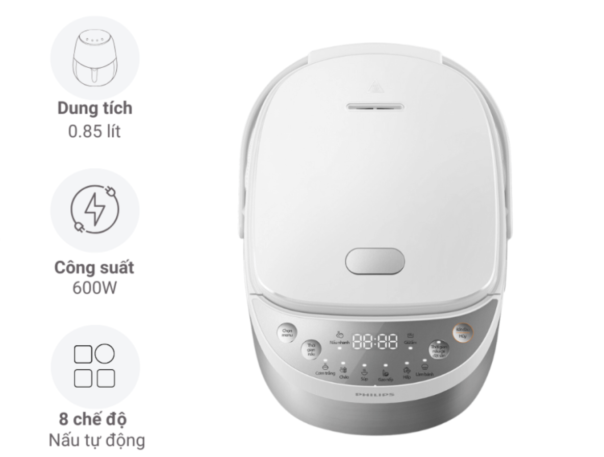 Nồi Cơm Điện Tử Mini Philips HD3170/66