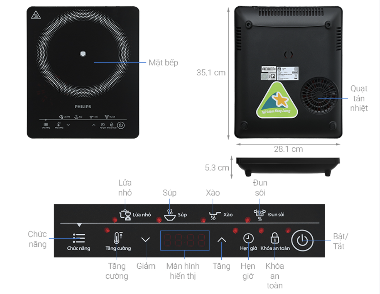 Bếp Từ Đơn Philips HD5830/90