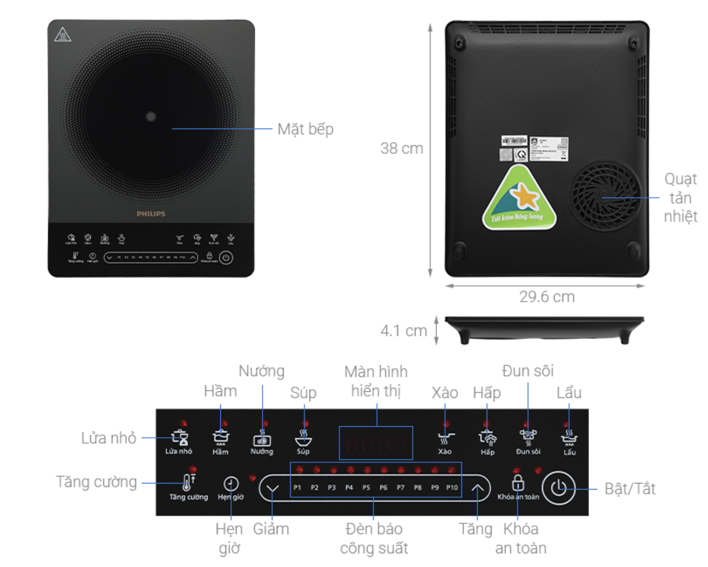 Bếp Từ Đơn Philips HD5850/90