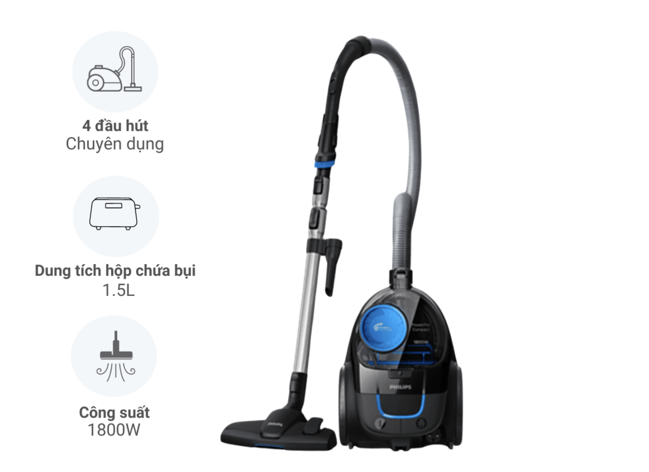 Máy Hút Bụi Dạng Hộp Không Túi Philips FC9350/01