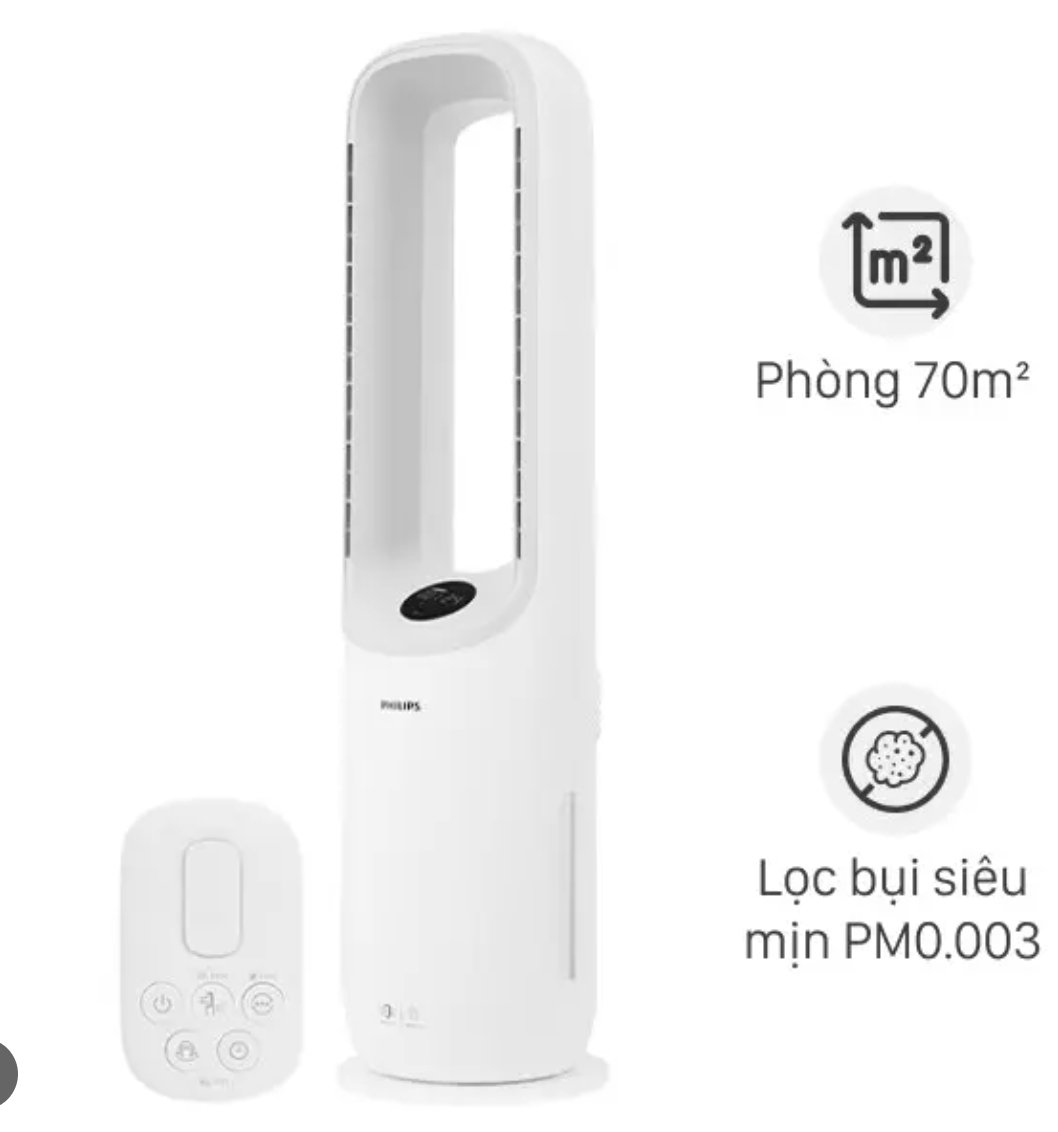 Máy Lọc Không Khí Kết Hợp Quạt Không Cánh Philips Air Performer AMF765/30