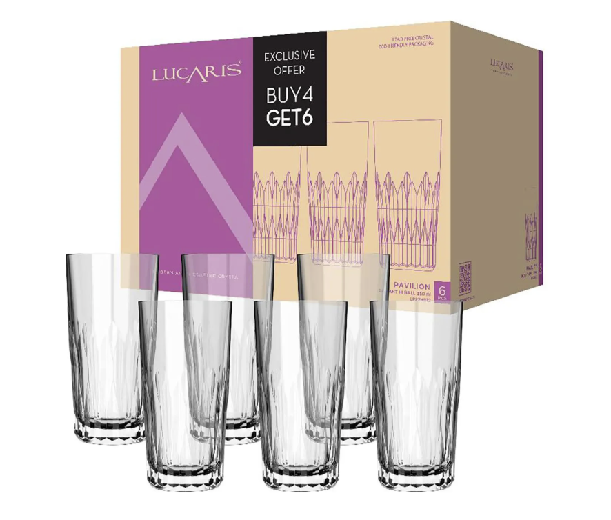 Ly Cocktail Cao Cấp Lucaris Pavilion Radiant Hi Ball 1LP22HB12 