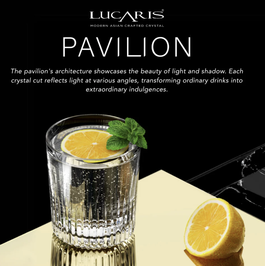 Ly Rượu Whisky Cao Cấp Lucaris Pavilion Dazzle Double Rock 1LP23DR12 