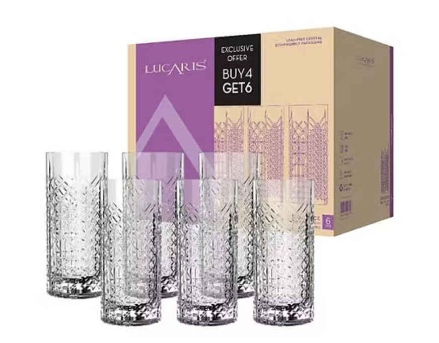 Ly Cocktail Cao Cấp Lucaris Opulence Kin Hi Ball LP26HB12 