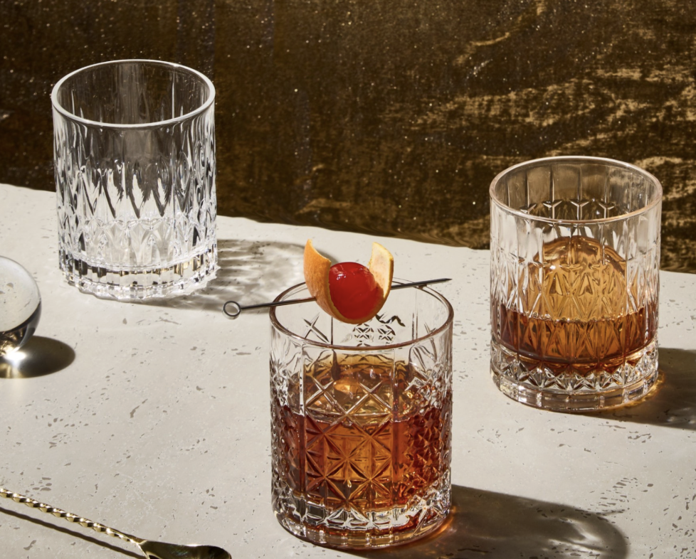 Ly Rượu Whisky Cao Cấp Lucaris Opulence Ruby Double Rock LP27DR12 