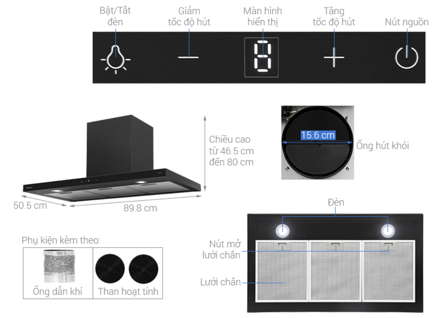 Máy Hút Mùi Áp Tường Chữ T Cao Cấp Panasonic FV-TX9ADBYUE 