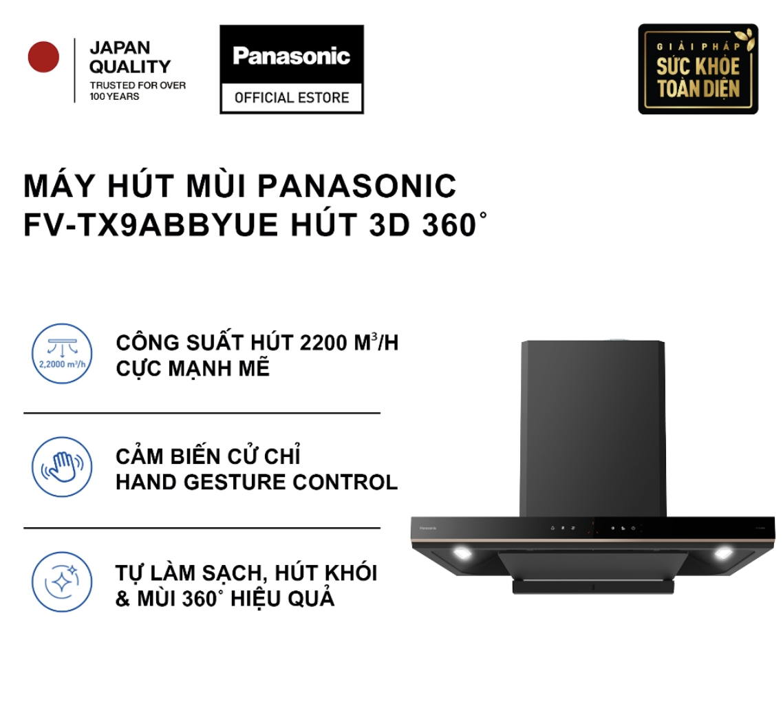 Máy Hút Mùi Áp Tường Chữ T Cao Cấp Panasonic FV-TX9ABBYUE 