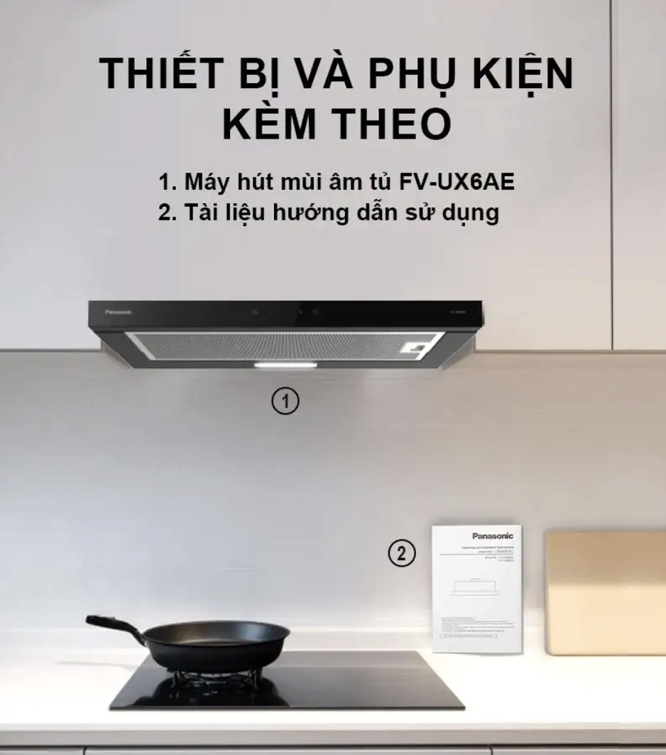Máy Hút Mùi Âm Tủ Kéo Trượt Panasonic FV-UX6AEBYUE