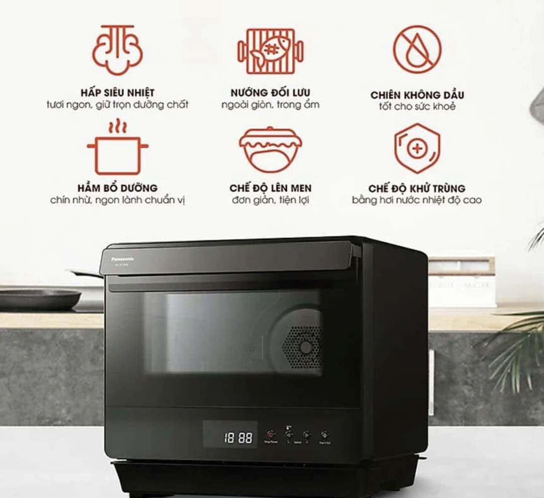 Lò Hấp Nướng Chiên Không Dầu Cao Cấp Panasonic NU-SC180BYUE