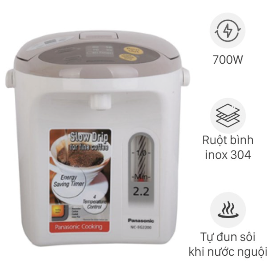 Bình Thủy Điện Tử Panasonic NC-EG2200CSY