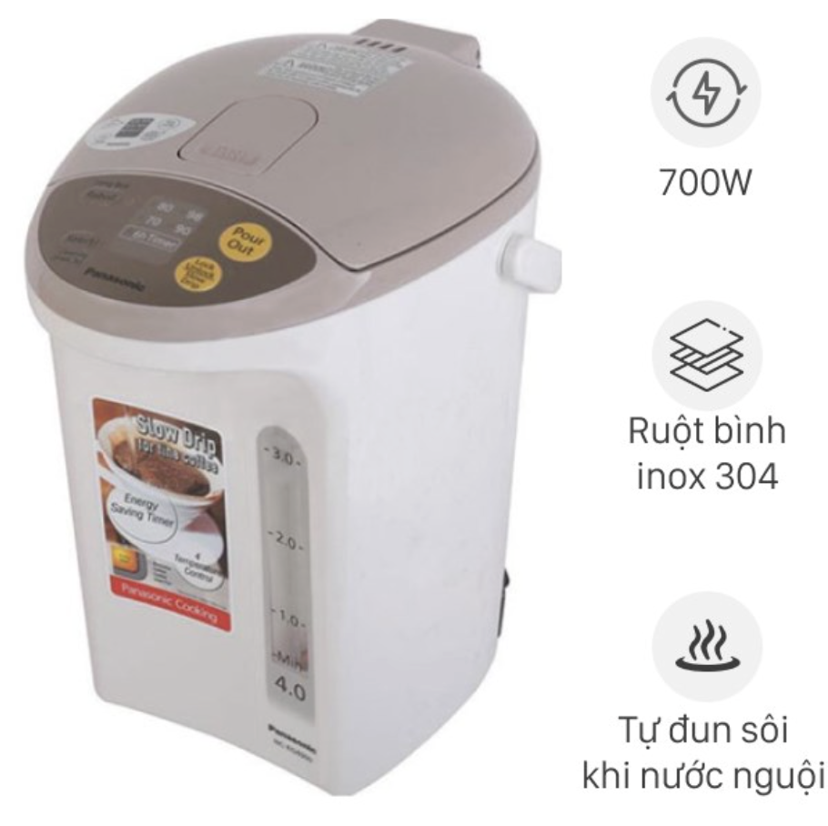 4 lít, một thiết bị gia dụng cao cấp thuộc thương hiệu Nhật Bản và được sản xuất trực tiếp tại Thái Lan