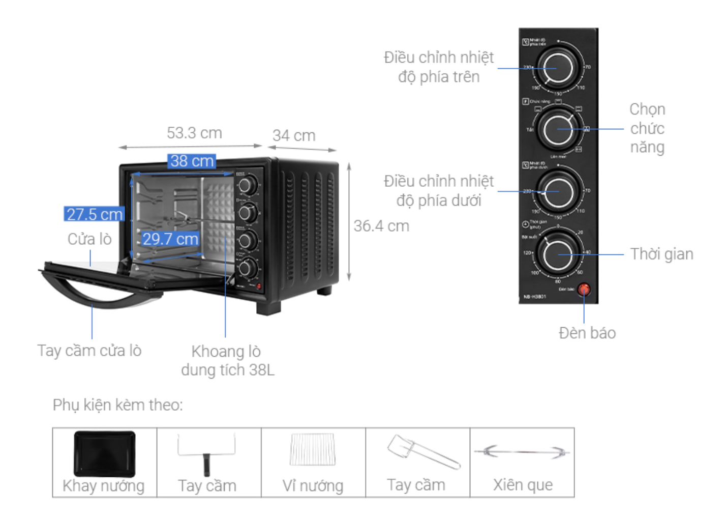 Lò Nướng Panasonic NB-H3801KRA 