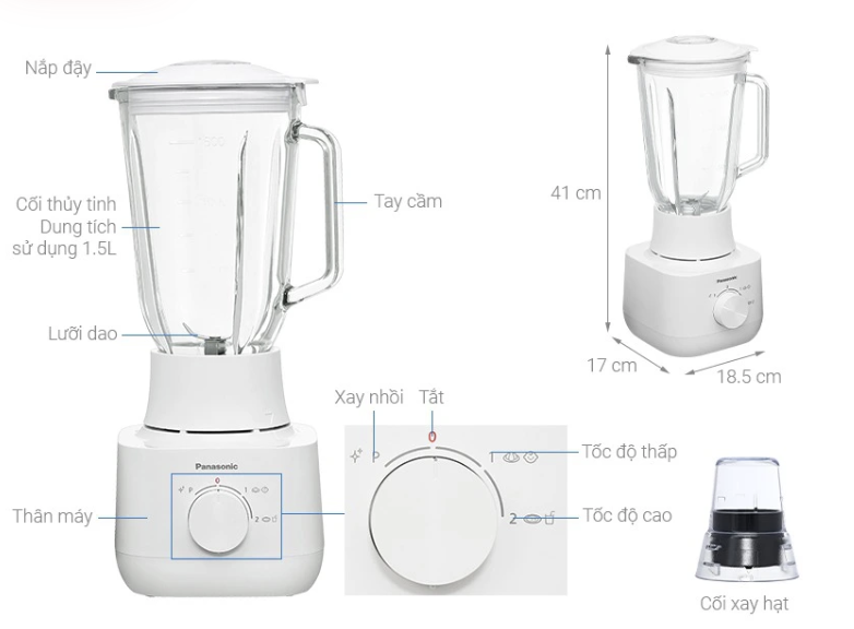 Máy Xay Sinh Tố Đa Năng Panasonic MX-EG5311WRA