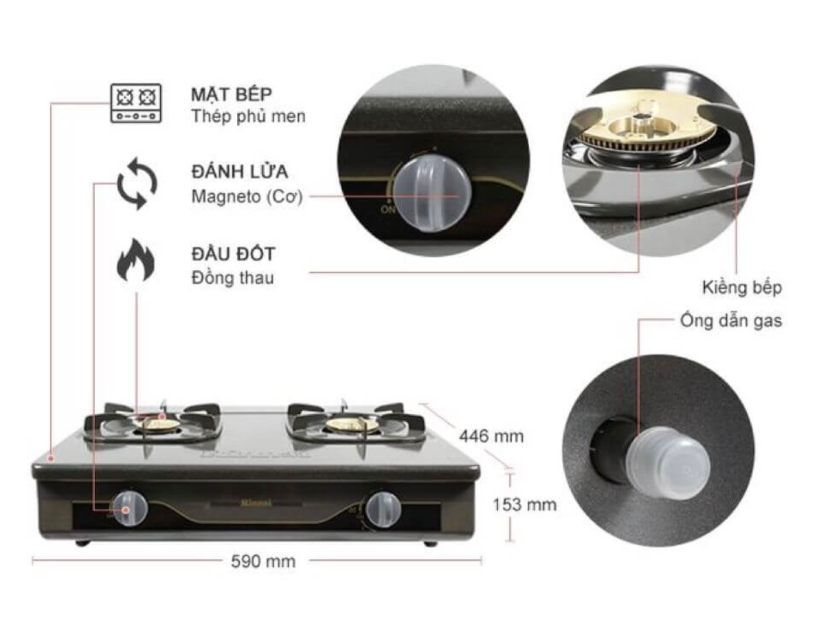 Bếp gas đôi Rinnai RV-660G