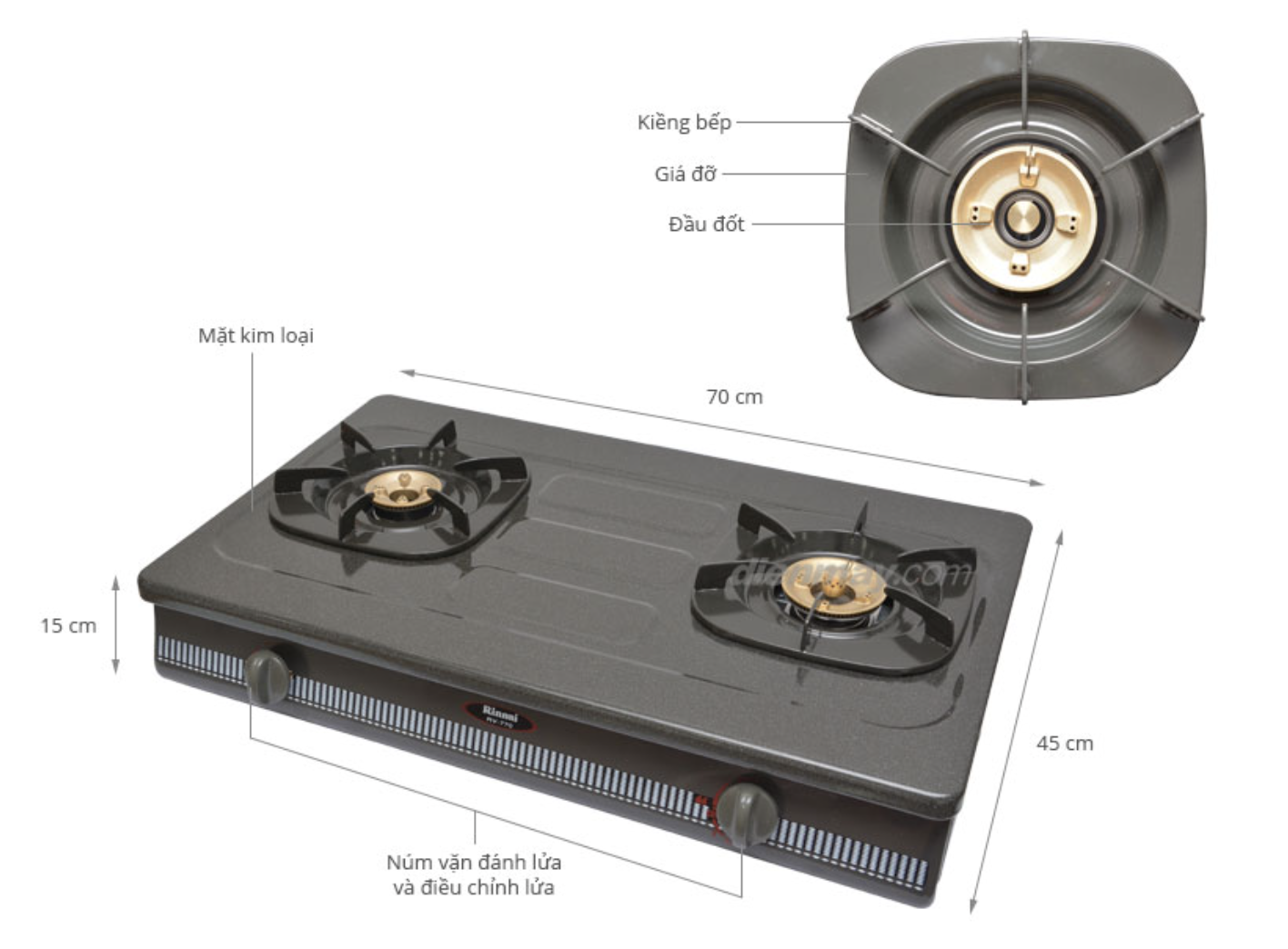 Bếp gas đôi Rinnai RV-770(G)