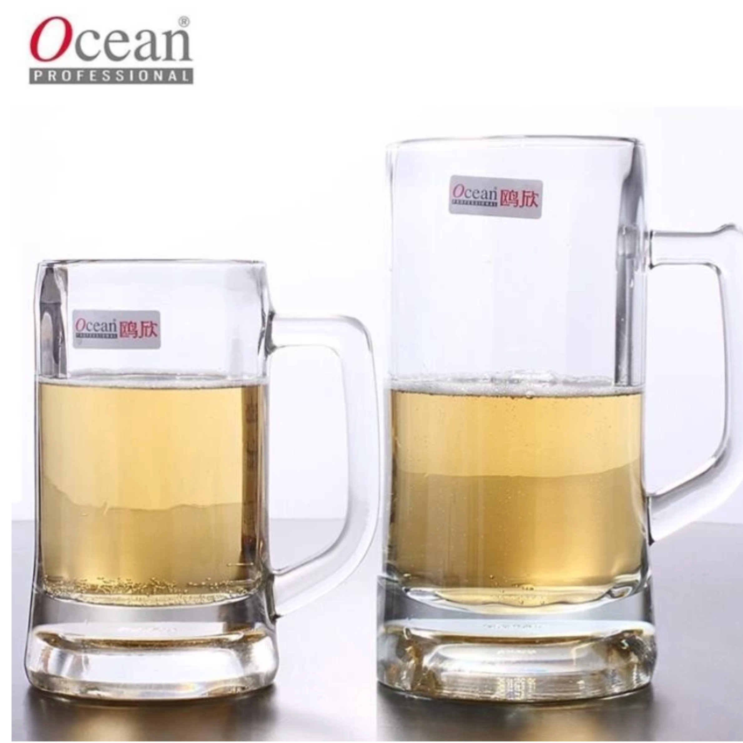 Cốc Bia Thủy Tinh Quai Đại Munich Beer Mug P00843