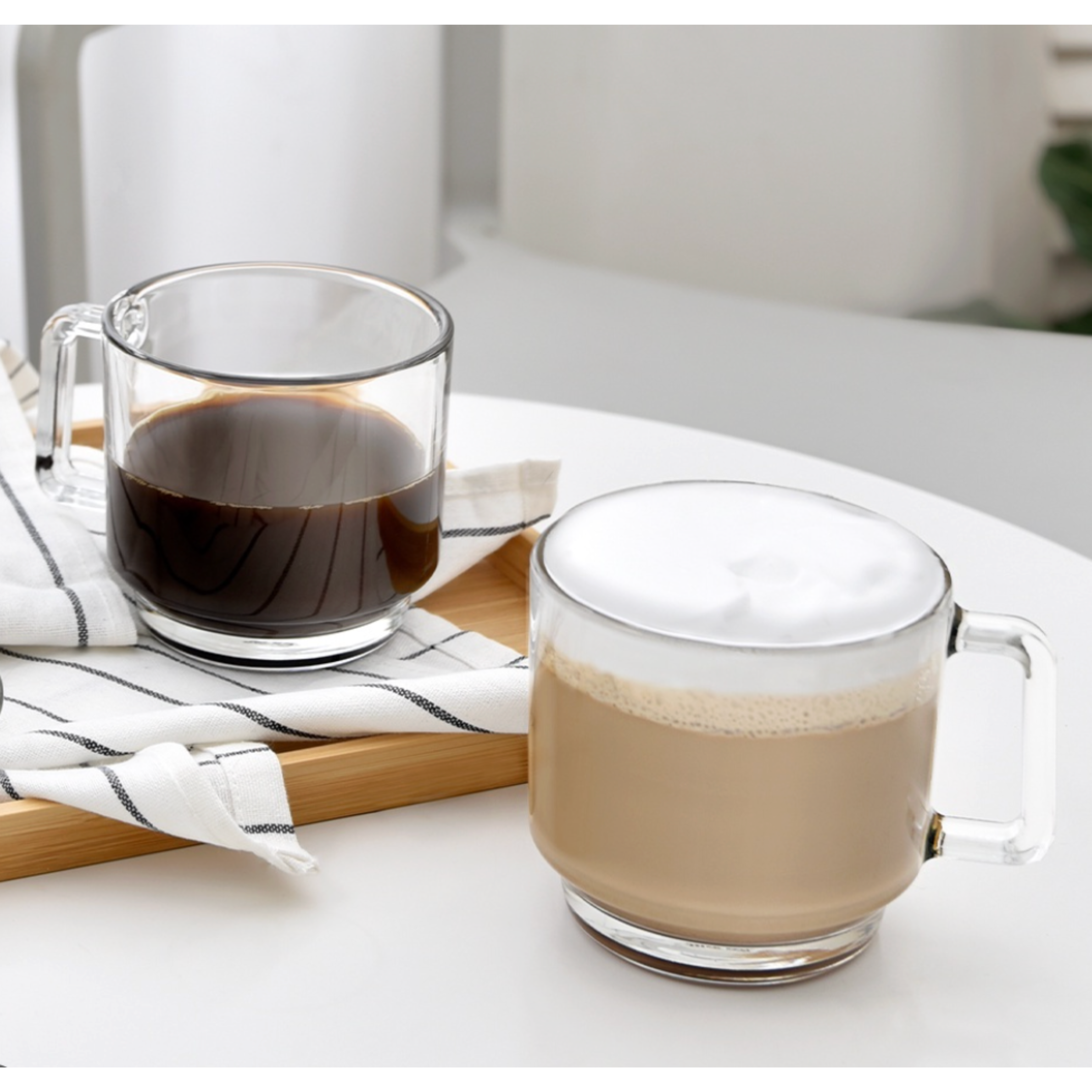 Cốc Thủy Tinh Ocean Stack Noir Coffee Mug P00341